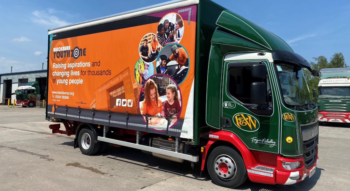 Proud recipients of the BYZ Queen’s Award 2 Branded vehicle in support of blackburn youth zone!
